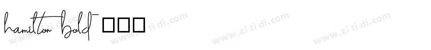 hamilton bold字体转换